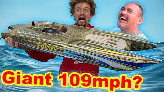 Twin Motor 12s RC Speed Boat fastest RTR boat in the world [upl. by Cutlip]