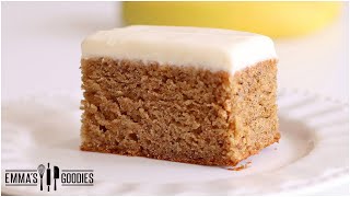 The Easiest BANANA CAKE RECIPE with 2Ingredient Cream Cheese Frosting [upl. by Mike]