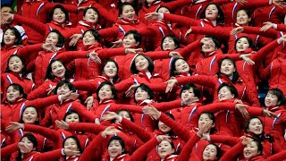 North Koreas Unique Cheerleading Squad At The Winter Olympics [upl. by Acireit]