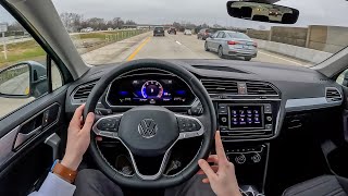 2024 VW Tiguan S  28k Base Model SUV Rainy Day Commute [upl. by Idnek]