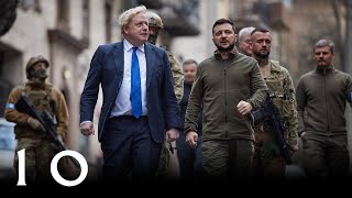 Watch the moment Prime Minister Boris Johnson meets President Zelenskyy in Kyiv [upl. by Ttoille]