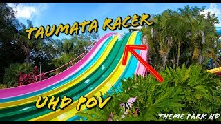 quotTaumata Racerquot Aquatica Waterpark Racing Slide Hyper Smooth UHD POV [upl. by Aynas]