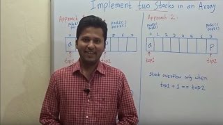 Implement two stacks in one array Algorithm [upl. by Modesta]