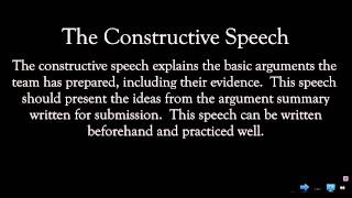 Students Debate Writing the Constructive Speech Part 1 [upl. by Hunter]