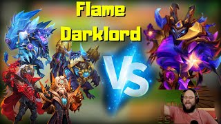 Flame Darklord vs Top Heroes  Castle Clash [upl. by Elletnwahs]