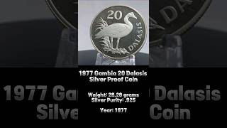 1977 Gambia 20 Dalasis Silver Proof Coin silver silverstacking silvercoins silvercollection [upl. by Tezil]