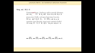 Hexameter Latein erklärt – 2 Hiat Elision Aphärese Synizese [upl. by Kara]