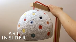 Recycling Paper Into PapierMâché Lampshades [upl. by Eenoj]