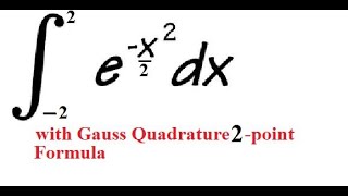 GAUSSIAN INTEGRATION  Gauss Legendre 2 Point Formula  Gauss Quadrature 234 point Formula [upl. by Conte]