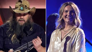 Chris Stapleton Forgot to Thank Wife Morgane After First 2024 CMA Awards Win But He Made Up for It [upl. by Akihsat504]