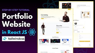 How to Make Portfolio Website with React JS amp Tailwind CSS  React Portfolio Tutorial 2024 [upl. by Olenka]