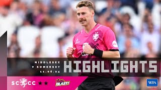 HIGHLIGHTS Somerset bowl out Middlesex for 78 in incredible display 🔥🔥🔥 [upl. by Woothen]