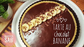 tarte au chocolat banane 🥧🍌🍫 تارت الشوكولاطة والموز [upl. by Yra]