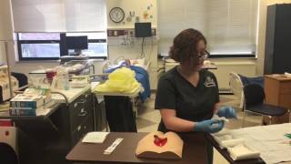 Wound Care Sterile Dressing Change Lab Simulation [upl. by Nelac]