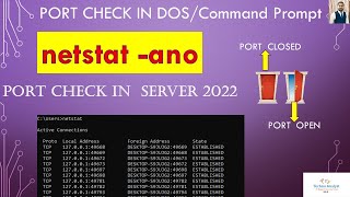 How to check Your Port in windows server or Windows 11 operating system  Check TCP PORT STATUS [upl. by Lucic]