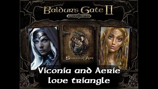 Viconia and Aerie love triangle Baldurs Gate II dialog  Fully voiced [upl. by Solim170]