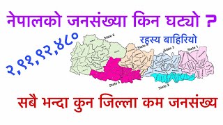 नेपालको जनसंख्या घट्नुको कारण बाहिरियो  Population of Nepal Census 2078 Info 4K [upl. by Anaili]