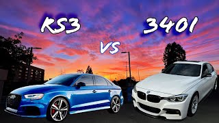 340i vs rs3 and big turbo 340i [upl. by Aramoy]