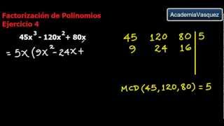 Factorización de Polinomios  Ejercicio 4 [upl. by Mazur955]