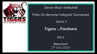 Game 3 Set 2  Tigers vs Panthers 27Sep2024 [upl. by Claire290]