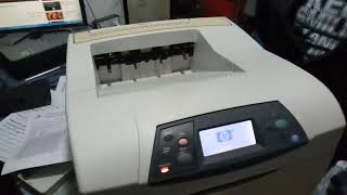 HP LaserJet 4350 4250 printer speed test on duplex for 2sided [upl. by Tansey328]