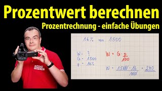 Prozentwert berechnen  einfache Übungen  Prozentrechnung  Lehrerschmidt [upl. by Zavras]