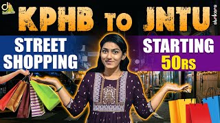 KPHB to JNTU  Street Shopping 🛍️ Starting 50rs  Durga Gade  Durga Gade Vlogs  Strikers [upl. by Auston168]