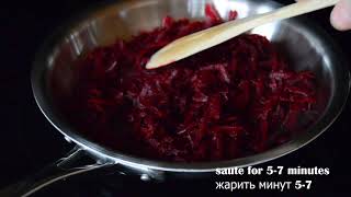 Authentic Ukrainian Borscht  How to make Ukrainian red beet soup [upl. by Cadal]