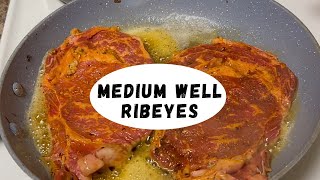 Medium Well Thin Ribeye Steaks • Seasoned To Perfection [upl. by Robby862]