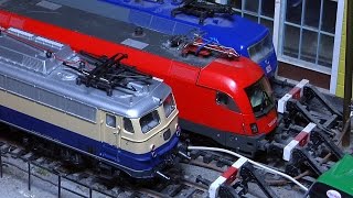 Marklin model train layout in analogue mode and HO scale [upl. by Adekram]