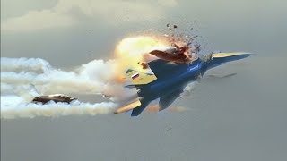 THE WORLD IS SHOCKED FIRST AIR COMBAT US F16 AND RUSSIAN SU57 Look What Happened [upl. by Nevad]