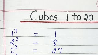 Cubes 1 to 20 [upl. by Joyan742]