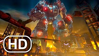 Transformers Metroplex Awakens amp Kills Megatron Scene 4K ULTRA HD [upl. by Whiting]