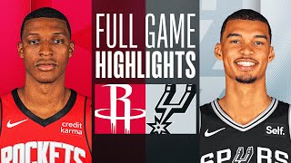 ROCKETS at SPURS  NBA PRESEASON FULL GAME HIGHLIGHTS  October 18 2023 [upl. by Lerat]