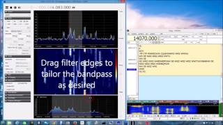 W9RAN demo of RTTY Reception with Bandpass Filtering in SDR [upl. by Parette]