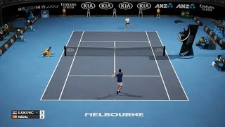 AO International Tennis  Novak Djokovic vs Rafael Nadal  PS4 Gameplay [upl. by Sigler378]