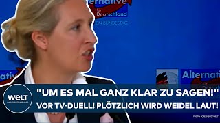 ALICE WEIDEL Vor dem TVDuell quotUm es mal ganz klar zusagenquot Plötzlich wird die AfDFrau deutlich [upl. by Eirojram177]