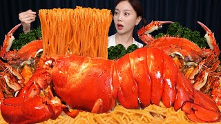 불닭 🔥 랍스터 불닭 크림 해물 파스타 먹방 Buldak Fire Cream Pasta noodle Lobster Seafood Mukbang ASMR Ssoyoung [upl. by Oht]