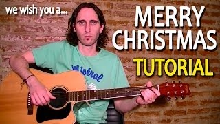 How To Play We Wish You a Merry Christmas on Acoustic Guitar  Video Tab Tutorial amp Lesson TCDG [upl. by Jabe798]