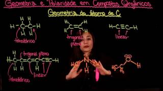 Aula 93 GEOMETRIA E POLARIDADE EM COMPOSTOS ORGÂNICOS ORGÂNICA [upl. by Mariejeanne]