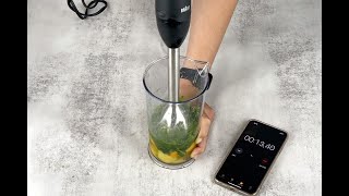 Braun MultiQuick5 Immersion Blender Review Making Frozen Fruit Smoothie [upl. by Ekyt]