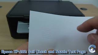 Epson Expression Home XP202 How to do a Self Test amp Nozzle Check Page [upl. by Nalrah]