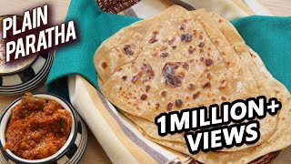 Plain Paratha Recipe  Homemade Paratha Recipe  Paratha Recipe Indian  How To Make Paratha  Ruchi [upl. by Llenaej112]