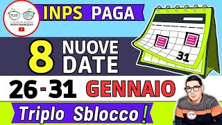 INPS PAGA 26  31 GENNAIO ⚡ NUOVI PAGAMENTI 2024 DATE ANTICIPI ➡ ADI AUU ISEE BONUS 80€ PENSIONI 730 [upl. by Enoved]