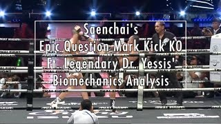 Saenchais Epic Question Mark Kick KO  Biomechanics Analysis [upl. by Noxid]