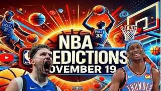 NBA Game Predictions  Nov 19 2024 Celtics vs Cavaliers Nets vs Hornets amp More [upl. by Krasnoff22]