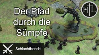 Battlereport  D2T 10  Der Pfad durch die Sümpfe Hobbit Tabletop  Herr der Ringe  Hdr [upl. by Jamal630]