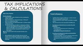 Rightofuse Vehicle vs Travel allowance [upl. by Ternan759]