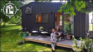 Modern Tiny Home w gorgeous wood interior is stunning [upl. by Kalbli]