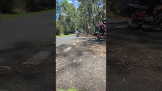 47 Postie Bike making their way down Mt Buffalo Victoria  Honda CT110 charityride [upl. by Claudetta503]